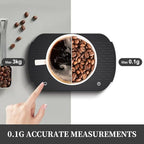 Coffee Scale with Timer, Espresso Scale with Flow Rate Function, 3000g/0.1g High Accuracy, Rechargeable Digital Coffee Scale for Pour Over Drip Coffee - Image 2