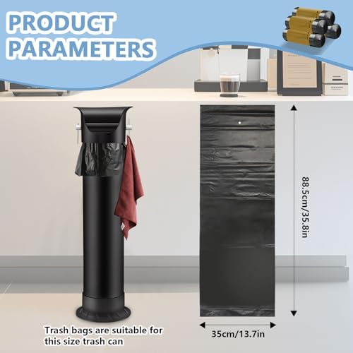 Espresso Knock Box Garbage Bags for Commercial Floor Standing coffee knock box Large trash bags for Coffee Grounds for Shop, Bar, Kitchen (4Roll/100pcs) - Image 2