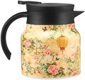 Vintage Floral Tea Stainless Steel Tea Kettle Drip-Proof Tea Pot With Tea Infuser Mini Thermo Coffee Pot Home Teaware (Style 14) by Unknown