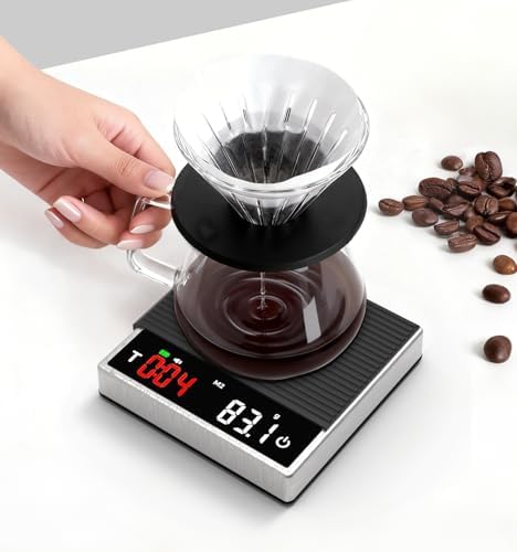 MAXUS Coffee Scale with Timer 2000g x 0.1g, Espresso Scale with USB-C Rechargeable, Stainless Steel Digital Kitchen Scale for Coffee Brewing, Food, and Baking - Image 7