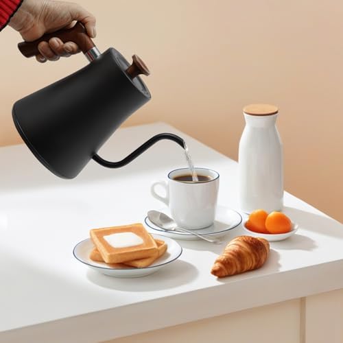 Electric Gooseneck Kettle, 0.9L 1200W, 304 Stainless Steel, ±1°F Control - Image 3