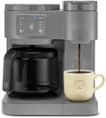 K-Duo Essentials Hot & Iced Coffee Maker Single Serve KCup Pod & 12-Cup Glass Carafe Dual Brew System 72oz Reservoir (MOONLIGHT GREY) by Unknown