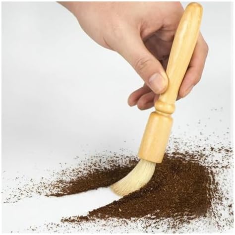 Coffee Machine Brush with Wood Handle and Natural Bristles - Image 3