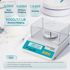 Lab Scale 500g, 0.001g High Precision Electronic Analytical Balance g/lb/oz/dw/ct/dr Laboratory Scientific Scale with Calibration Weight Dual Power Supply Jewelry Scale - Image 2