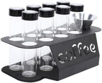 Jiawu Coffee Bean Storage Tubes, 8 Tubes Single Dose Coffee Bean Cellars with One Way Exhaust Valve, Coffees Storage Container with Metal Stand & Funnel, Glass Vials for Tea Nuts - Image 7