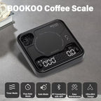 BOOKOO Coffee Scale with Storage Bag Esprosse with Timer Mini Digtial Coffee Scale Rechargeable with Auto Mode Flow Rate Mode Scale for Coffee APP Bluetooth Connection Coffee Bean Scale - Image 4