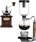JITEM Cafetera Syphon Coffee Maker Manual Retro Vacuum Glass Siphon Pot Percolators 3 Cups Glass Tabletop Siphon Coffee Maker for Coffee or Tea by Unknown
