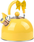 V&L 2.6 Qt Yellow Whistling Tea Kettle for Stovetop by Unknown