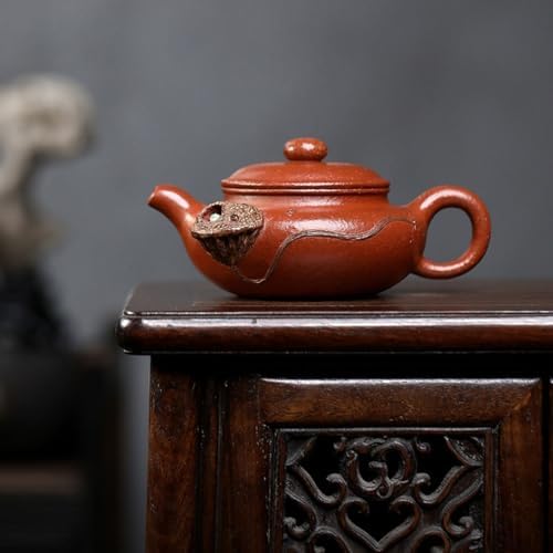 Tea Kettle Creative Red Mud Lotus Antique Teapot Office Tea Table Tea Maker Ceramic Tea Infuser - Image 3