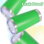 20oz Tumbler Insulated Tumblers Vacuum Coffee Mug with Lid Green 12Pack - Image 6