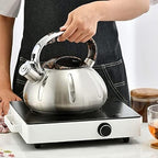 Tea kettle, Stovetop Whistling Tea Kettle 3L Stainless Steel Teapot for Boiling Water Induction Cooker Gas Stove - Image 2