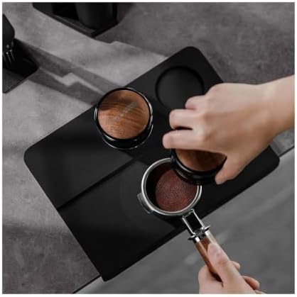 Espresso Tamping Mat Coffee Tamper Station Silicone Food Grade Pad Cafe Bar Home Kitchen Accessories(1pcs Black A) - Image 4