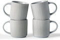 famiware Coffee Mug Set of 4, Star 12 oz Ceramic Mugs Cups Set with Handle by Famiware