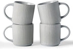 famiware Coffee Mug Set of 4, Star 12 oz Ceramic Mugs Cups Set with Handle by Famiware