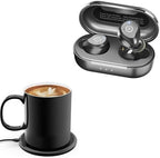 BoxWave Charger Compatible with TOZO NC9 - HottieMug with Wireless PowerDisc Charger (15W), Qi Mug Warmer Coffee Desktop - Jet Black by Unknown