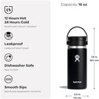 Hydro Flask Flex Sip Coffee Tumbler – Insulated Stainless Steel, Non Spill, Leak Proof Travel Coffee Cup 16 Oz Capri Blue - Image 6