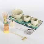 10 Pcs Matcha whisk Set,13 OZ,With 2 Cups,Complete Matcha Kit Set for Matcha Tea Ceremony,Elegant Matcha Tea Set for Tea Lovers（Beige） - Image 2