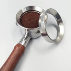 1pc 49MM Magnetic Coffee Dosing Ring Aluminum Dosing Ring Cup Funnel Coffee Filter Replacement Ring Coffee Powder Basket Dosing Funnel 54mm(Silver) - Image 2