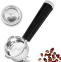 58MM Portafilter Double Spouts 3 Ears, 316 Stainless Steel Espresso Portafilter with 0.38MM Ultra-Fine Filter Blocks Grounds, Coffee Portafilter with Ergonomic Handle Fits Palm,Fits CASABREWS,Breville by Arcbt