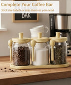 3-Pack 20oz Glass Coffee Container Set - Image 6