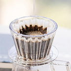Coffee Filters Wave Coffee Dripper Crystal Eye Pour Over Filter Maker Flat Bottom Increase Uniformity(Black) by Unknown