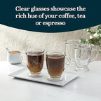 Libbey Kona Glass Coffee Mugs Set of 6, Elegant 16 Ounce Clear Tea Cup Set , Dishwasher Safe Glass Mugs with Handles for Tea, Coffee,and Espresso - Image 4