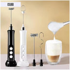 3 In 1 Portable Electric Milk Frother Rechargeable Handheld - Image 2