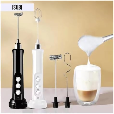 3 In 1 Portable Electric Milk Frother Rechargeable Handheld - Image 2