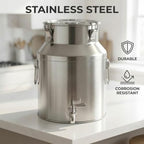 1.32-26.42Gal Stainless Steel Milk Can Bucket, Wine Pail Bucket with Spigot - Image 3