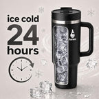 Farsea 40oz Insulated Stainless Steel Travel Tumbler with Handle & Straw - Image 6