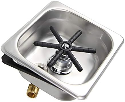 YBB Pitcher Glass Rinser, Cup Bottle Cleaning Washer 304 Stainless Steel Home Cafe Bar Sink Rinser for Coffee Milk Juice Wine Beer Tea (Silver162) by YBB