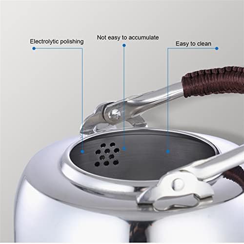 Tea Pot 1000ML Kettle 304 Thickened Stainless Steel Teapot Teapot Household Induction Cooker Tea Set Office Tea Room Teapot Teapot for Infuser (Color : A) - Image 3