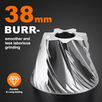 Manual Coffee Grinder with 38mm Titanium Coated Conical Burr, Premium Hand Coffee Grinder with External Adjustable Setting for Espresso, Pour Over & French Press, Slim Waist Design,Green - Image 4