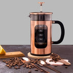 French Press Coffee Maker 8 cups 34 oz 304 Stainless Steel Coffee Press with 4 Filter Screens, Easy Clean Heat Resistant Borosilicate Glass - Free 100% BPA… (Candy Sparkle-AYUTYT, 34 oz) - Image 2