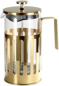 French Press Coffee Maker Espresso Coffee Maker Copper Cold Brew Heat Resistant Thickened Borosilicate Coffee Pot With 3 Stainless Steel Filter Screens(/Gold,350ml) by GIZNXBA
