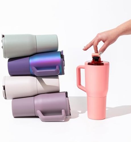 BrüMate Müv - 35oz 100% Leak Proof Insulated Coffee Mug with Handle & Lid - Stainless Steel Coffee Travel Mug - Double Walled Coffee Cup (Rose Taupe) - Image 4