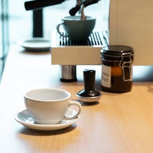 Loveramics Coffee Cup Ceramic, 10 oz Latte Art Cup with Saucer for Cappuccino, Tea, Espresso, Thick - walled stoneware Cappuccino mug Set for Cafe and Barista - Potters Colours (Ivory, 10OZ) - Image 5