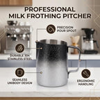 banapoy Stainless Steel Coffee Milk Frothing Pitcher, 450ml (Gradient - Image 3