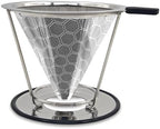 Pour Over Coffee Dripper–Stainless Steel Paperless Reusable Filter by GZEduld