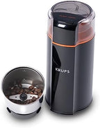 KRUPS Silent Vortex Electric Coffee Grinder: 3 oz Capacity, 5x Quieter, 175W Motor for Coffee Beans, Spices & Herbs - Removable Dishwasher-Safe Bowl, 12-Cup Yield, Black by KRUPS