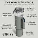 YOGI 30oz Tumbler with Straw - Slate - Image 3