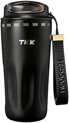TKK 17oz Travel Coffee Mug, Ceramic Coated Interior, 316 Stainless Steel Liner, Leakproof Flip Lid, Vacuum Insulated Tumbler with Carry Strap, Reusable Cup for Hot & Cold Drinks by TKK