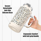 Hydraful 64 oz Tumbler with Handle and Straw - 100% Leak-Proof - Insulated Cup Reusable Stainless Steel Large Water Bottle Travel Mug for Gym, Hiking, and Camping - Gifts for Women Men Him Her - Image 6