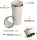 RTIC 18oz Pint Tumbler with Lid, Ceramic Lined, Cool Grey - Image 2