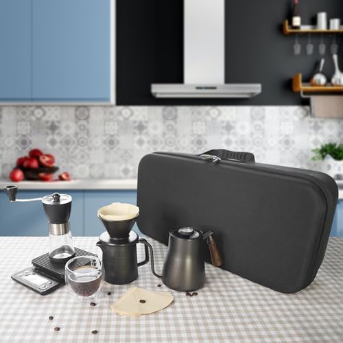 SOTECH Pour Over Coffee Maker Set All in 1 Coffee Kits- 304 Stainless Steel Kettle with Thermometer Coffee Grinder Coffee Dripper & Server of Portable Travel Bag For Outdoor Camping - Image 2
