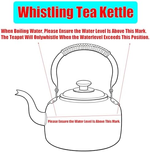 Whistling Kettle Teapot, Premium Copper Tea Kettle for Stove Top 3.2 QT - Image 4