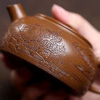Tea Kettle Creative Handmade Exquisite Pattern Jiangshan Beautiful Teapot Home Purple Sand Teapot Ceramic Tea Infuser - Image 3