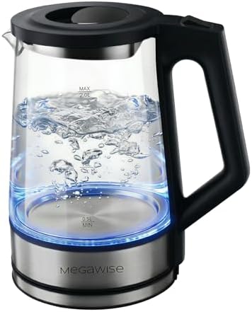 MEGAWISE Electric Glass Kettle 2L Temp Control Keep Warm by MEGAWISE