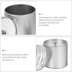 HANABASS 6pcs Airtight Double Lids Tea Tins Set Metal Loose Leaf Tea Bag Storage Jars with Lids Portable Food Storage Containers for Kitchen Organization and Candy Sugar - Image 3