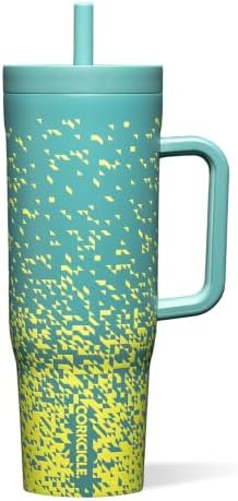 Corkcicle Cruiser Tumbler with Handle & Straw, 40 oz, Digital Glitch by Corkcicle